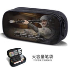 Large-capacity three-layer canvas pencil case-factory direct sales / B57534