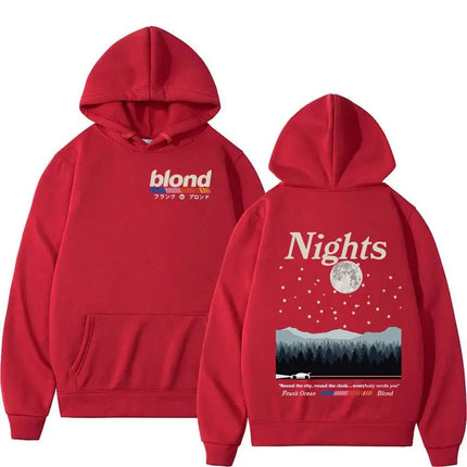 Rapper Frank Double Sided Print Hoodie Rap Men's Blond Hip H