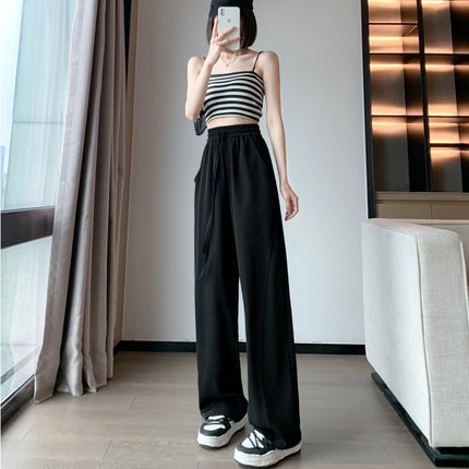2025 High Street Plus Size Banana Pants Women's Spring & Fall Pants 2025 New High Waist Wide Leg Loose Slim Casual Straight Leg