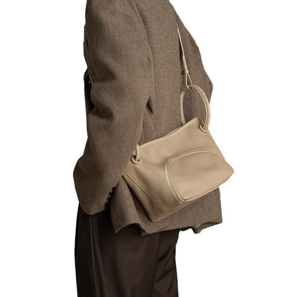 Leather Bucket Tote Bag / Sac Seau Cuir Femme