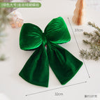 (green large) gold velvet bow