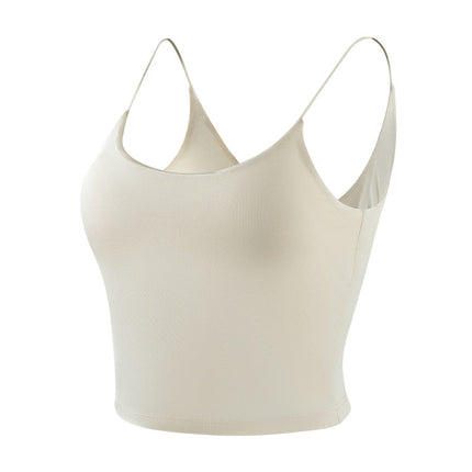 Tangge Silk U-Shaped Beautiful Back Intimates Anti-Exposure Tube Top Camisole Top Mulberry Silk Glossy Bra Loose