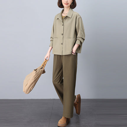 Casual suit Women's 2025 New Spring Wear Set of Fashionable and Western Style Age Reduction Matching Mother Two-Piece Set