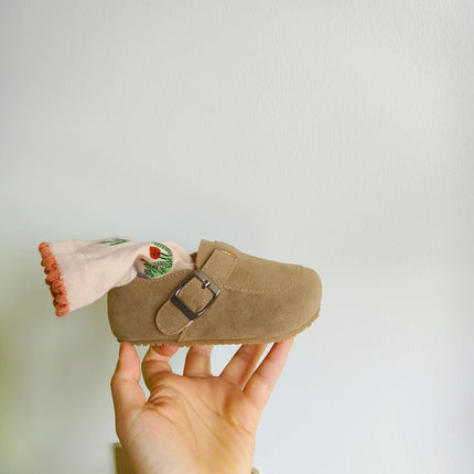 Spring 2024 children's Korean-style sneakers boys' suede shoes girls' boken single-layer shoes