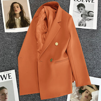 Orange Suit Jacket Women's 2025 Spring and Autumn New Korean High-end Temperament Popular Suit 22 Colors