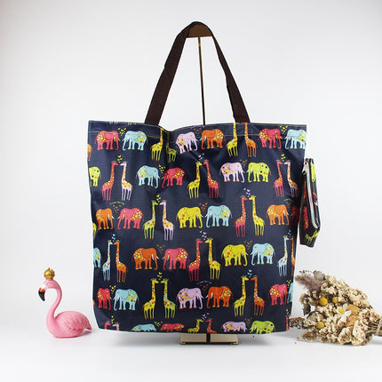 Water-Repellent Oxford Cloth Shopping Bag Foldableable Environmentally Friendly Bag Large Capacity Supermarket Grocery Shopping Bag Satchel Bag Handbag