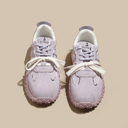 Genuine Leather Retro German Training Shoes for Women 2025 New Spring and Summer Thin Breathable Ballet Forrest Gump Shoes Yellow Casual Sports Shoes