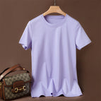 [Round neck] Taro purple / S