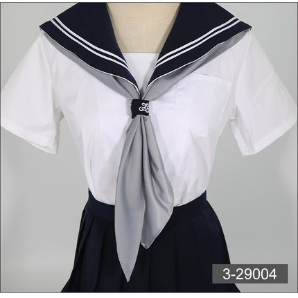 Triangle towel jk sailor suit scarf hand-made solid color Japanese JK uniform large bow tie women's free ring buckle small wholesale