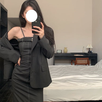 Mature and Stylish Women's Suit Set, 2026 New Spring and Autumn Trendy Fashion Blazer Dress Two-Piece Set