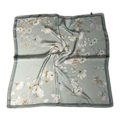 Simulated Silk Printed Silk Scarf for Women, Korean Cashew Leopard Print Headscarf, Four-Season Scarf, Professional Scarf Wholesale