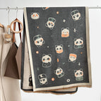 Cartoon cute bear gray / 180x65cm imitation cashmere