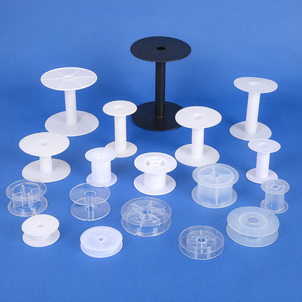 Transparent round I-shaped bobbin bobbin wool fishing line storage cylinder plastic empty coil winding barrel pipe