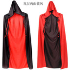 Red and black double layer double sided hood / 80 CM