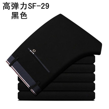 Suit Trousers 2024 Men's Trousers Summer Business High Elastic Anti-Wrinkle Thin Trousers Men's Straight Casual Suit Trousers Men