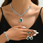 G236 silver green three-piece set