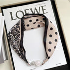 15-Dot Cashew Grey (Pearl Scarf)
