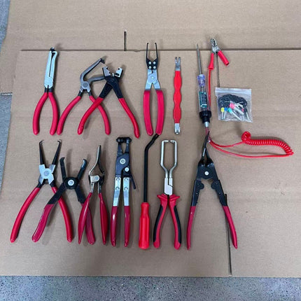Red and black elbow 60 degree power-off pliers bolt pliers multi-purpose pliers car oil pipe separation harness pliers cross-border pliers