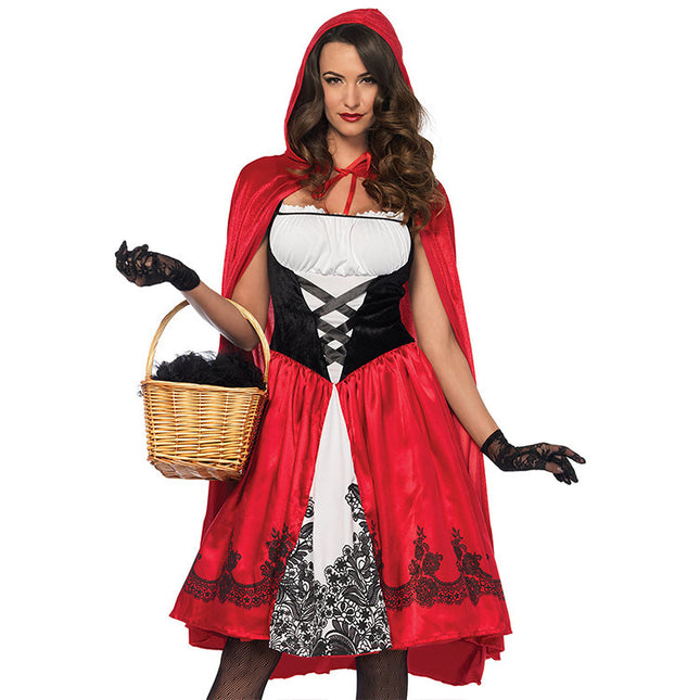New Model Real Photos of New Size-Specific Halloween Little Red Riding Hood Costume Adult Cosplay Party Nightclub Stage Performance Costume
