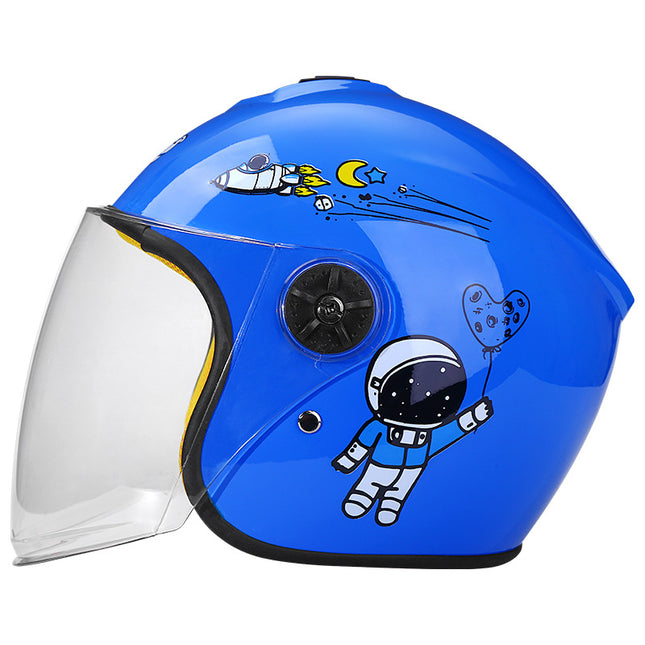 Children Half Helmet 3/4 PP Motorcycle Electric Bike Riding Safety Unisex / Casque Demi-Coque Enfant 3/4 PP Moto Vélo Électrique Sécurité Unisexe