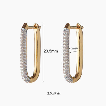 Amazon, International Station, Temu, Shein, European and American Cross-Border Popular Luxury Zircon Earrings and Earrings Wholesale
