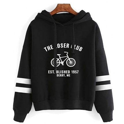 in stock foreign trade cross-border bicycle the loser olub printed parallel bars striped sweater autumn and winter Europe and the United States
