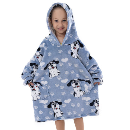New composite winter clothes home pajamas lazy TV blanket baby flannel oversized super thick lambswool cartoon
