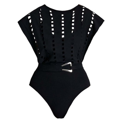 2025 Europe and the United States new hollow one-piece swimsuit overskirt suit women's cross-border explosions