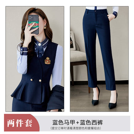 Kindergarten Teachers Garden Clothes Work Clothes Autumn and Winter New Kindergarten Teachers Vocational Middle School Students College Style suit Female dress