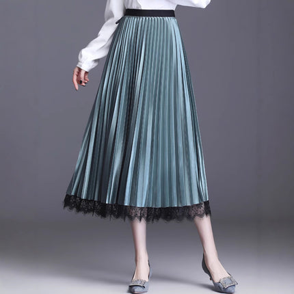 plus size Women's 2025 Fat Sister Summer New Heavy Industry Embroidered Large Flower Mesh Skirt Slim A- line Long Skirt