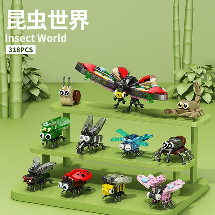 [Wholesale generation] Insects adorable marine animals children's puzzle assembled building blocks compatible with Lego gifts cross-border