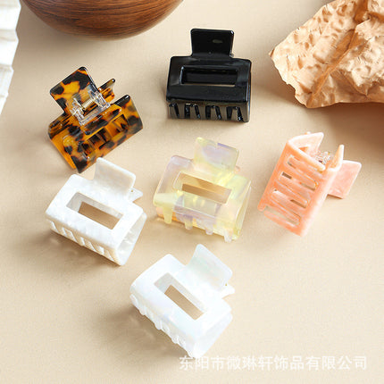 Acetate Hair Clip, European and American Fashion, Small Square Claw Clip for Commuting, Versatile Hair Accessory for Updos