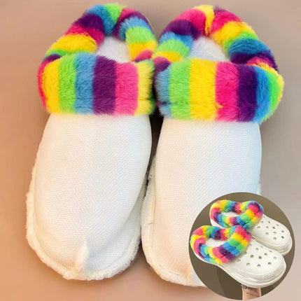 Cross-border independent station Amazon hole shoes color shoe cover replaceable warm shoe cover hole shoes warm cover