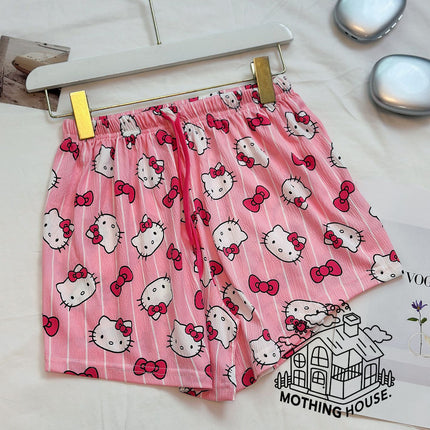 Summer Thin Love Shorts Women's Korean-style Loose Loose Loose Waist Sweet Cute Student Casual Home Pants Pajama Pants