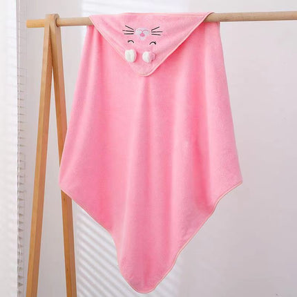 Coral Fleece Bath Towel Class A Baby Holding quilt Absorbent Newborn Children Autumn and Winter Thickened Package Cartoon Hooded Bath Towel Bucket