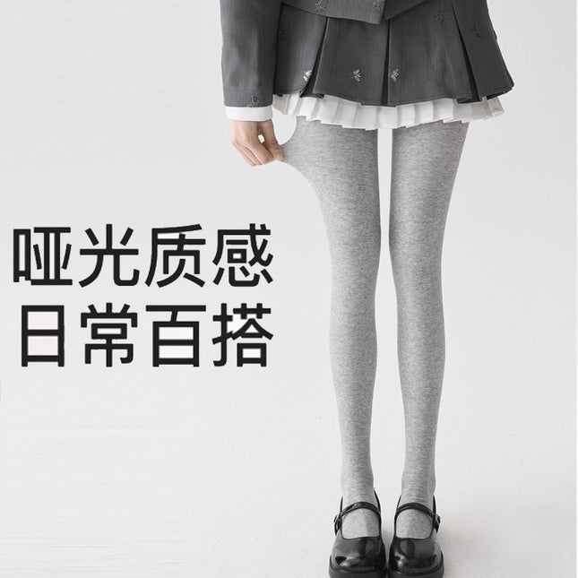 Gray Pantyhose for Women, Spring and Autumn, Gray Series, Fine Stripes, Autumn and Winter Compression Leggings, Butt-Lifting, Can Be Worn Outside, Thickened