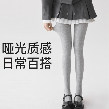 Gray Pantyhose for Women, Spring and Autumn, Gray Series, Fine Stripes, Autumn and Winter Compression Leggings, Butt-Lifting, Can Be Worn Outside, Thickened