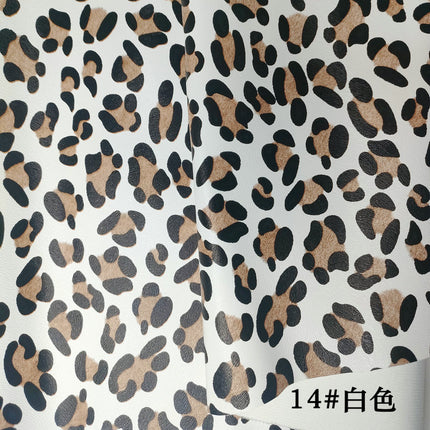 Pu Leopard Print Leather Fabric Anime DIY Imitation Cotton Velvet Base Printed Crafts Home Furniture Artificial Leather Bags