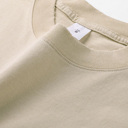 260g Drop Shoulder Loose Fit Cotton Distressed Short Sleeve T-Shirt Pure Cotton T-Shirt Unisex Promotional Shirt Company Team Building Workwear