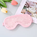 Ice bead eye mask pink (white beads) type A