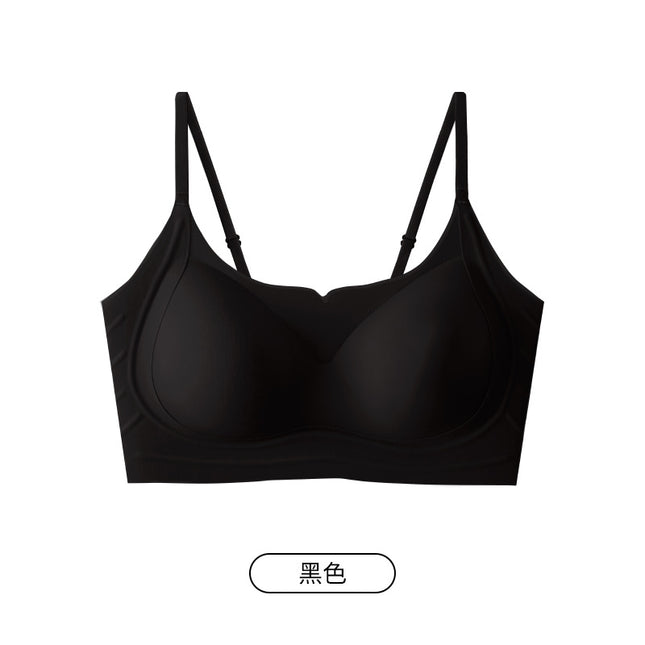 126 Summer Thin Cool Skin Seamless Liquid Foundation Soft Support Underwear White T Impermeable Strap Lifting Jelly Strip Beautiful Back Bra