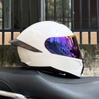 M / Pearl White with color mirror
