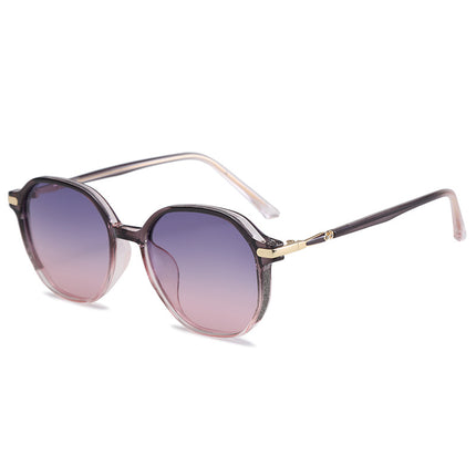 New Women's Polarized Sunglasses Fashion Trend Round Face Slimming Glasses UV-proof Driving Sunglasses