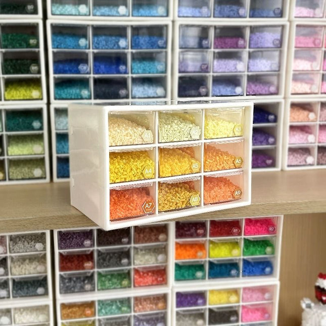Yq0039 Nine-Compartment Drawer-Style Transparent Storage Box for DIY Accessories Desktop Storage Cabinet