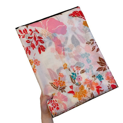 2023 Designer New Entry Light Luxury Bronzing Cotton and Linen Scarf Women's Noble Elegant Tourism Beach Towel Warm Shawl