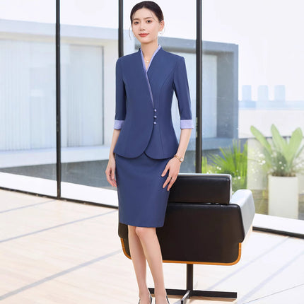 Professional Suit suit Women's Spring and Autumn New Fashion Temperament Hotel Manager Beauty Salon Master Medical Beauty Front Desk Work Clothes