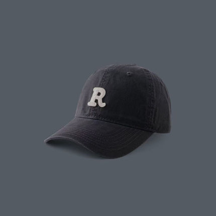 Baseball Cap Women's Summer Sunscreen Embroidered Letter R Deep Top Big Head Face Showing Small New Style Cap Sunshade Hat