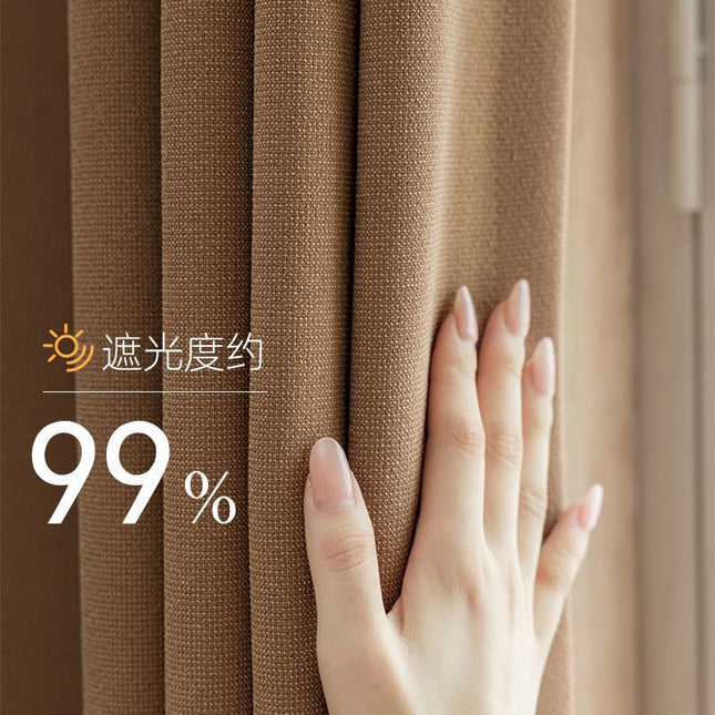 High-Temperature Shaped American-Style Retro Curtains, Thickened High-Shading Curtain Fabric, Suitable for Living Room and Bedroom, Shaoxing Keqiao