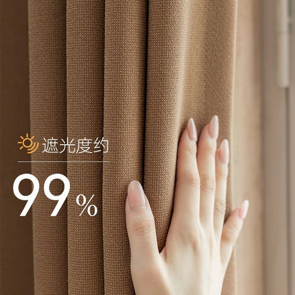 High-Temperature Shaped American-Style Retro Curtains, Thickened High-Shading Curtain Fabric, Suitable for Living Room and Bedroom, Shaoxing Keqiao