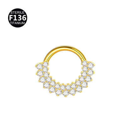 2024 new G23 titanium alloy tassel nose ring ear bone ring carved nose ring explosion puncture jewelry